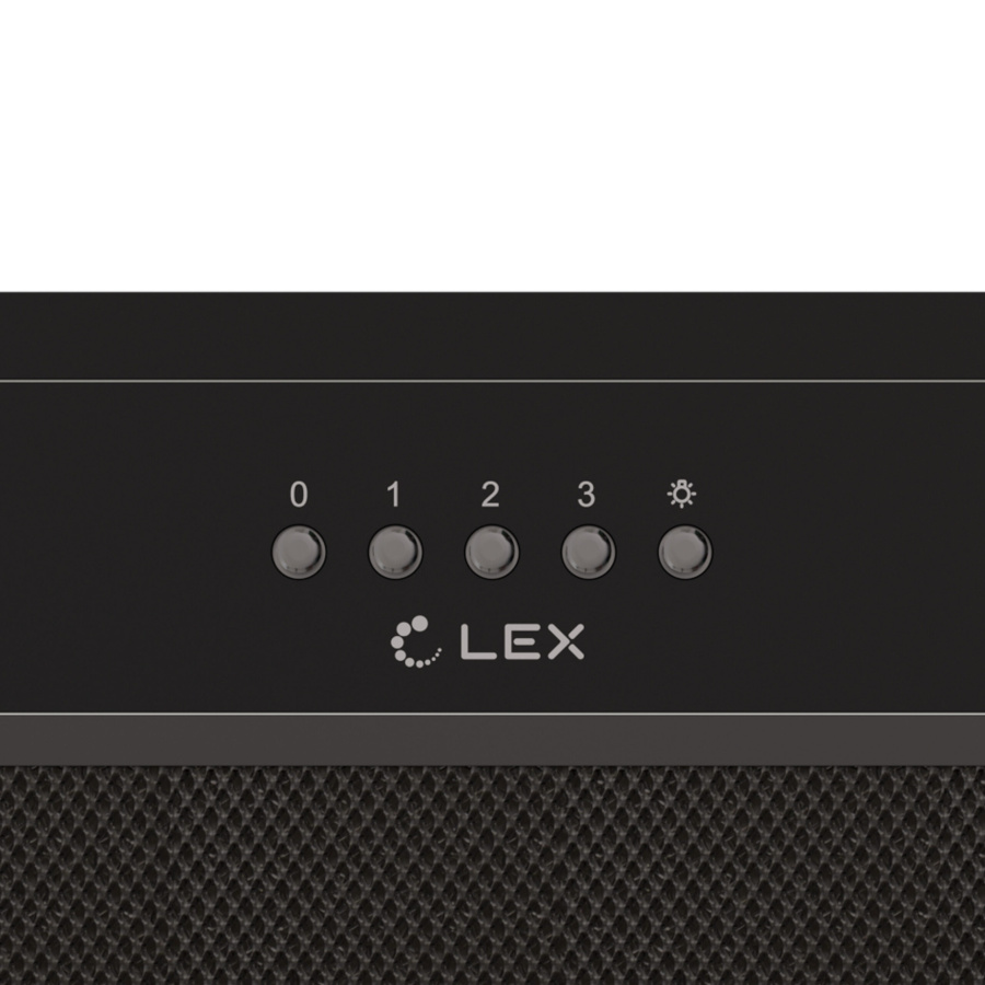 Вытяжка полновстраиваемая HYPER 600 BBL, 60см, б/угольного фильтра, черный, Lex