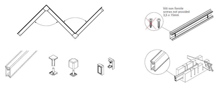 Плинтус пристеночный, 21х32мм, L=4200мм, с алюминиевой накладкой, пластик, алюминий