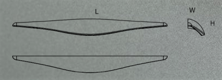Ручка-скоба, Manta 160, 240x26x26 мм орех