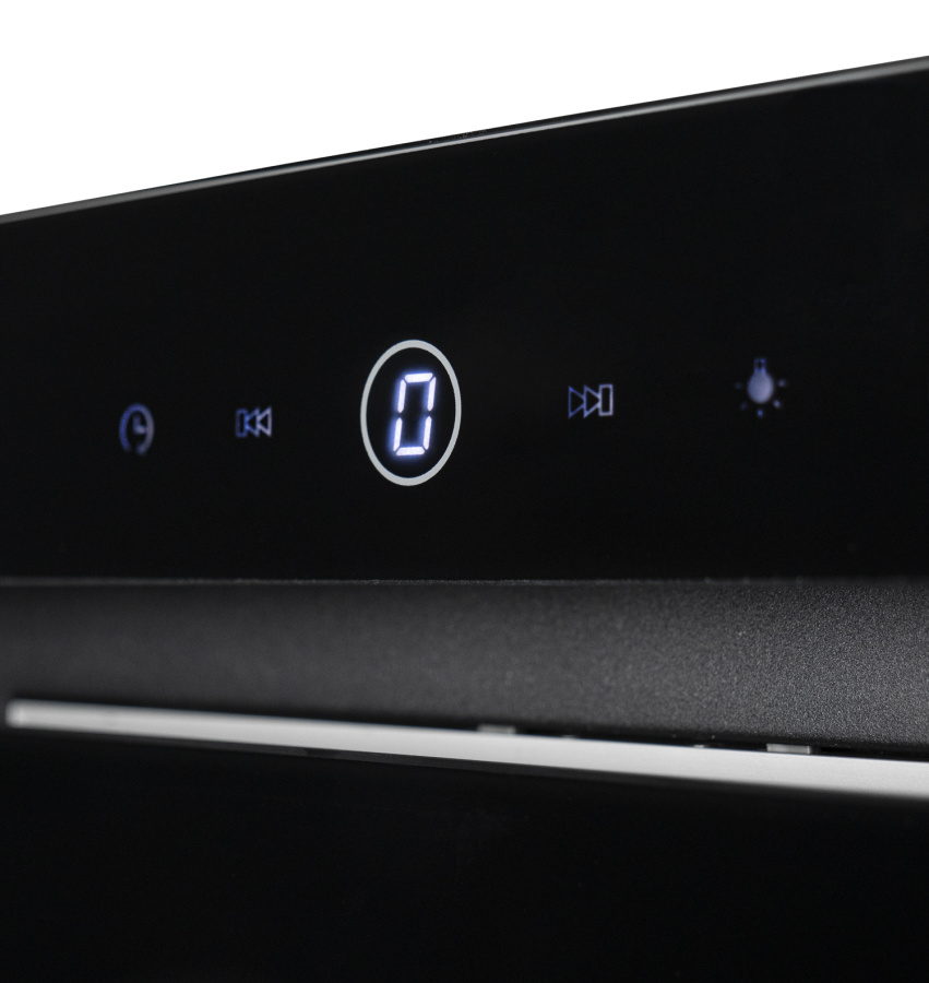 Вытяжка полновстраиваемая GS BLOC GS 600 BLACK, 60см, б/угольного фильтра, сенсор, ДУ, черный, Lex