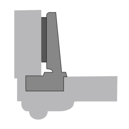 Петля INTERMAT 9935, накладная, 95*, чашка TH22, d=40мм, для дверей толщиной 26-43мм