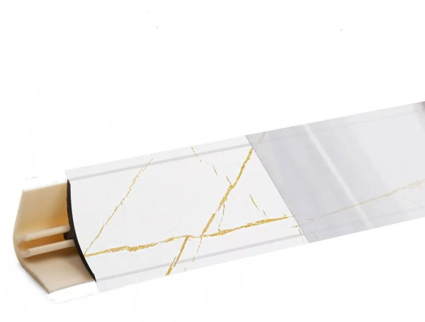 Плинтус LB-15, каспий белый, L=3000мм, 13,4х13,4мм, Россия