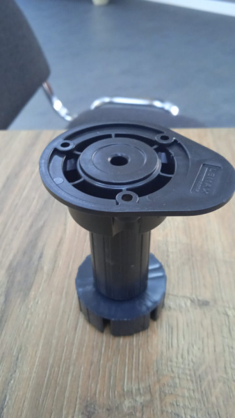 Опора регулируемая, h= 95-115мм, разборная, с упором, нагрузка 500 кг, черная, Lemax/210