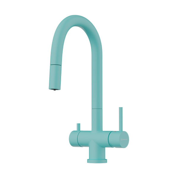 Смеситель Akita-S-AZ, латунь, azur blue матовый