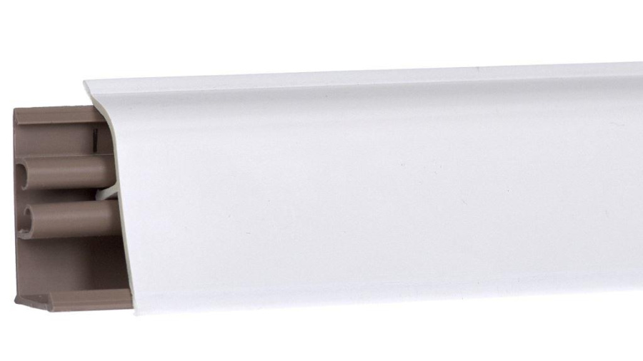 Плинтус LB-38, L=3000мм, белый блеск