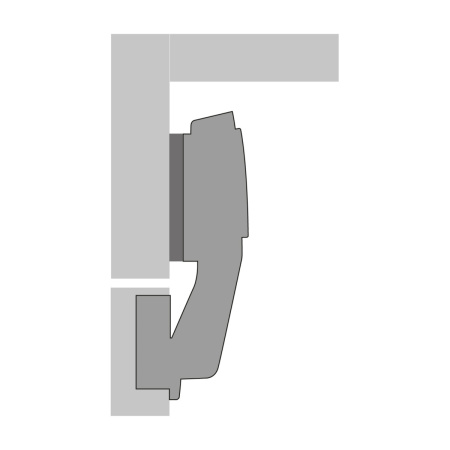 Петля SENSYS 8669, для фальшпанели, +90/95*, без пруж., без планки, 52мм, черный обсидиан