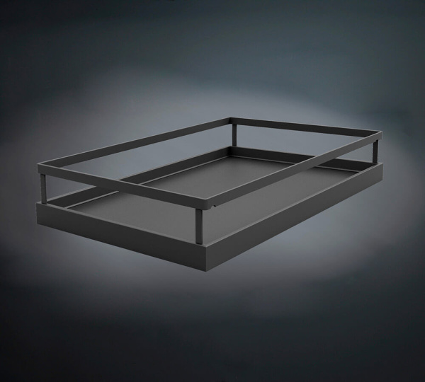 Колонна выкатная Диспенса-Юбокc, 4 корзины, 300х1900-2300мм, полн. выдв, в базу на 300мм, антрацит, Kessebohmer