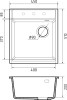 Мойка Rivelato TESORO 455-R, 450х510х200мм, антрацит