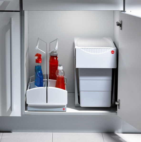 Выдвижная система в базу на 400мм, 245x459x395мм, с 2-мя переносными емкостями, Carry