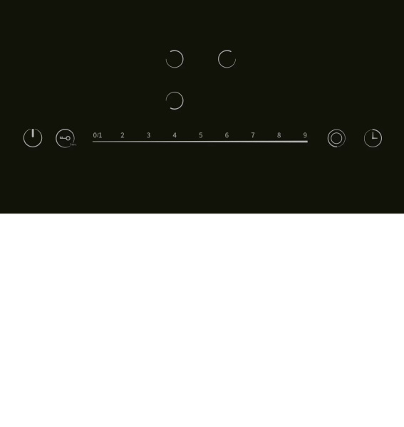 Варочная панель EVH 431A BL, 45см, стеклокерамика, черный, Lex