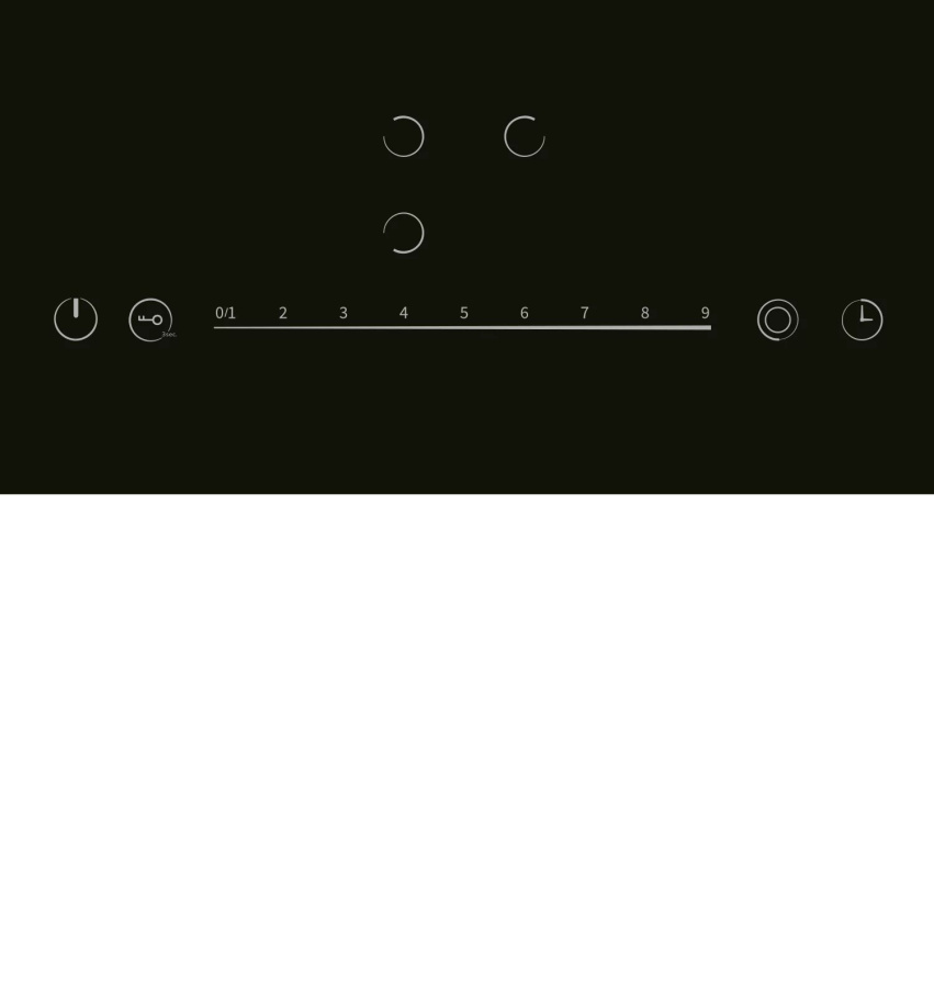 Варочная панель EVH 431A BL, 45см, стеклокерамика, черный, Lex