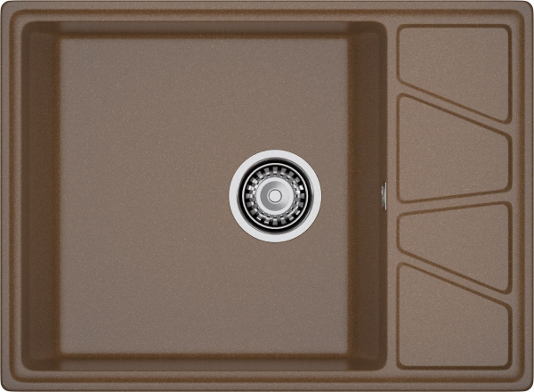 Мойка GranFest VERTEX V-680L, 680х500 мм, терракот