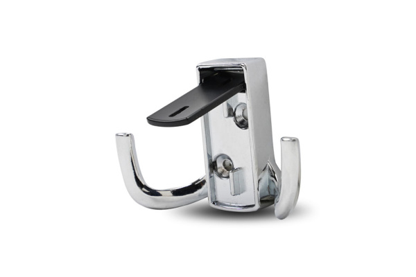 Крючок, 397, двухрожковый, металл, хром/черный матовый