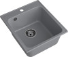 Мойка ЭкоМ 4248, 420х480мм, кварц, темно-серый (без сифона)