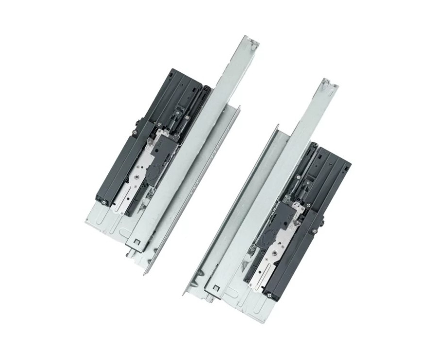 Направляющие скрытого монтажа Soft+Push, 300мм, полн выдвижения, 35кг/пара, с фиксаторами, ALPHALUX