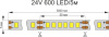 Лента  5х5000мм, SMD 2835, 24В, нейтральный, 9.6 Вт/м, 120 диодов/м, 1 320 Лм/м, IP20, AQ