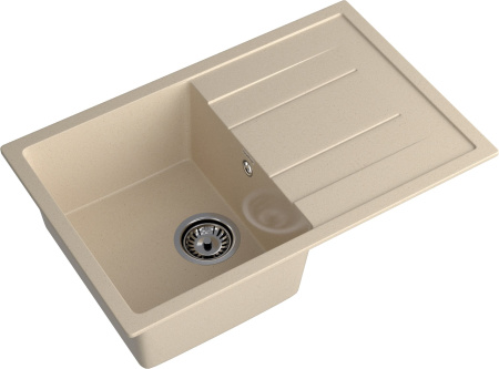 Мойка GranFest QUADRO 780L с крылом, 770х495 мм, кашемир