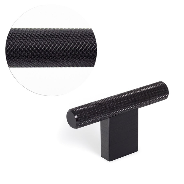 Ручка-кнопка, GRAF2, 0430060L30, 60х10х33мм, металл, черный, Viefe