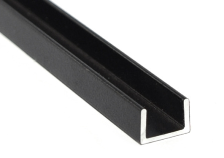 СТ-3 6мм Планка торцевая для щита L=600мм, П-образное сечение, черный