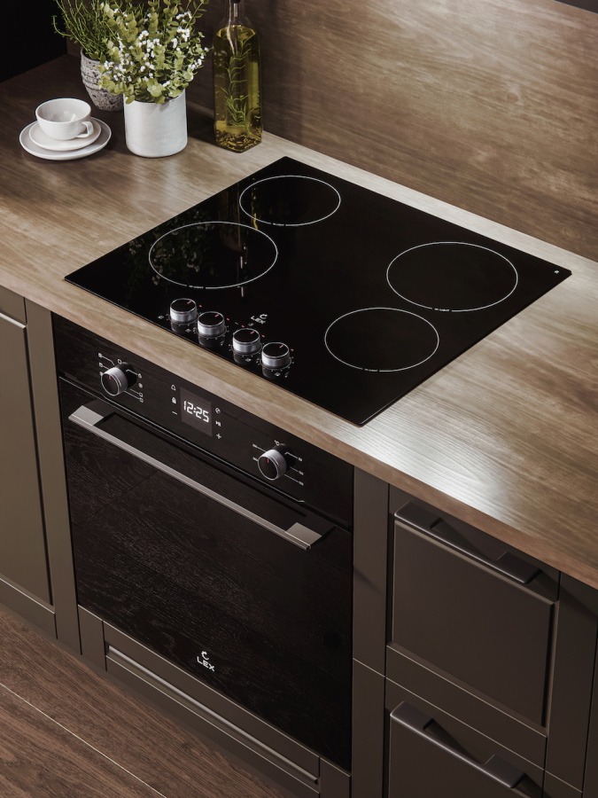 Варочная панель EVH 6040 M BL, 60см, стеклокерамика, черный, Lex