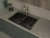 Мойка Rivelato RINOX 7450 2В PVD black, 740х500х200мм, черный PVD