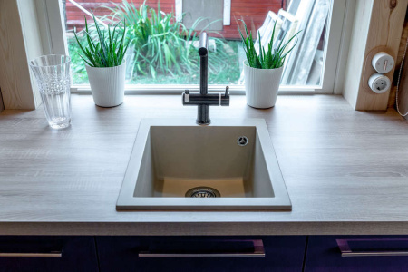 Мойка Bosen 41-WH, Tetogranit/белый