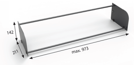 Подставка для обуви Конеро, W 762 мм, черный, Kessebohmer