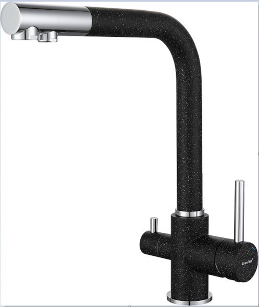 Смеситель GranFest 3611, d=50 мм, черный