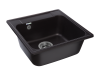 Мойка GranFest QUARZ 48, 478х478 мм, черный (квадратная, без сифона)