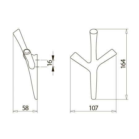 Крючок, WALENCIA, трехрожковый, металл, хром, GTV