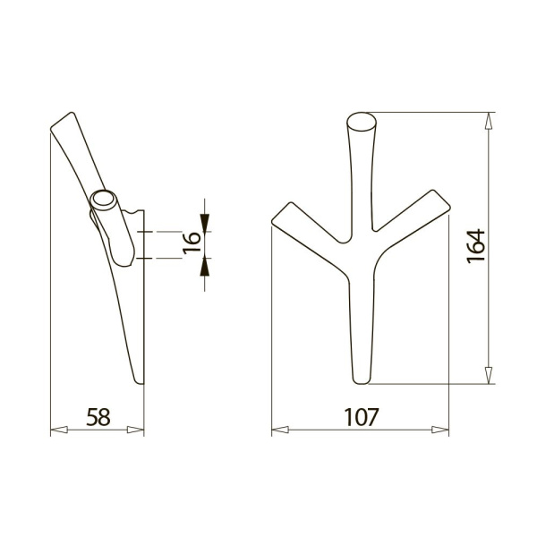 Крючок, WALENCIA, трехрожковый, металл, инокс, GTV