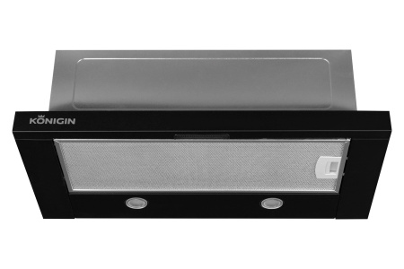 Вытяжка встраиваемая телескопическая Pixel Black, 60 см, б/уг. фильтра, черный, Konigin