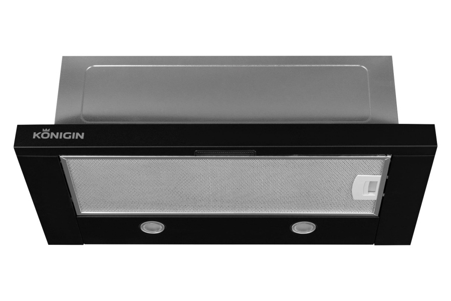 Вытяжка встраиваемая телескопическая Pixel Black, 60 см, б/уг. фильтра, черный, Konigin