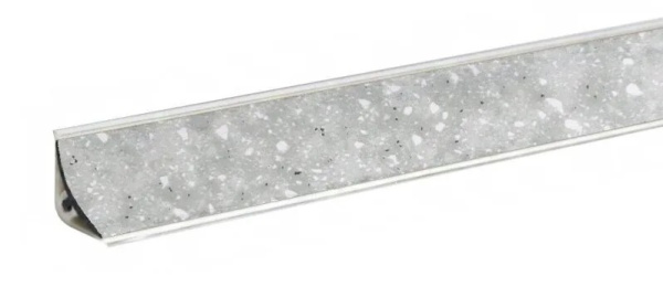 Плинтус LB-15, стоун бьянко, L=3000мм, 14,4х14,4мм