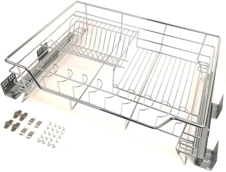Сушка в нижний шкаф 700мм, 594х440х210мм, полного выдвижения с доводчиком, хром