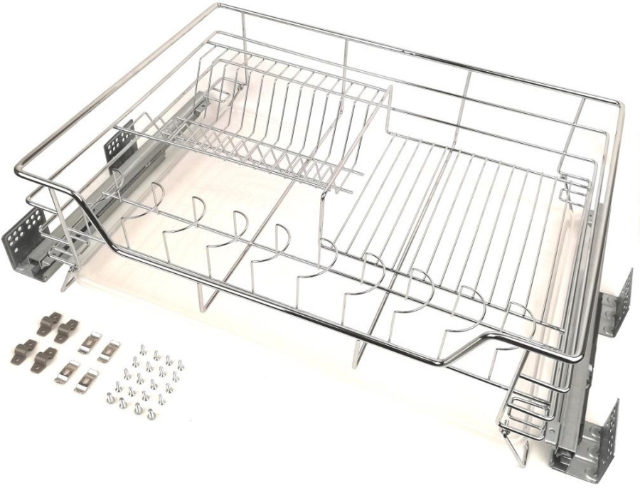 Сушка в нижний шкаф 700мм, 594х440х210мм, полного выдвижения с доводчиком, хром