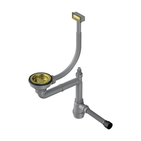 Арматура для одночашевых моек WK-1-LG, прямоуг. перелив, светлое золото