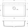 Мойка Rivelato AXEL 90, 870х520x200мм, иней
