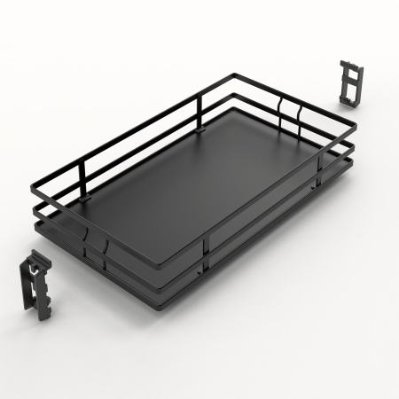 Навесная полка OLONA 400, дно HDF, в шкаф 300 мм, антрацит