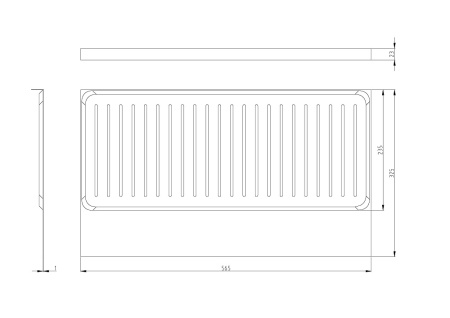 Пластиковый поддон в верхнюю базу, 600мм, белый