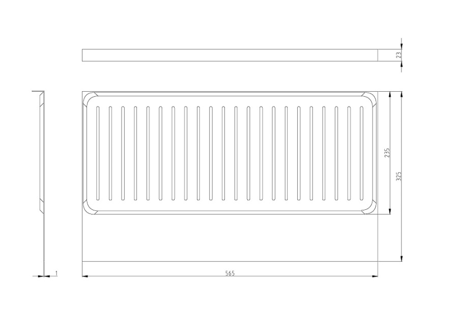 Пластиковый поддон в верхнюю базу, 600мм, белый