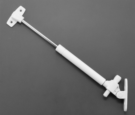 Кронштейн газовый 100N с доводчиком, белый, HISSEN