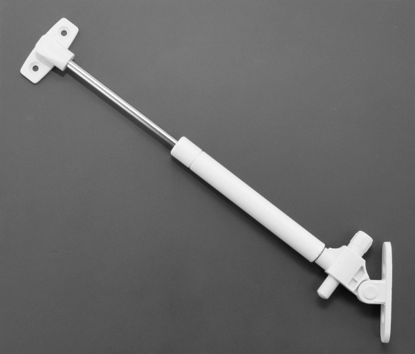 Кронштейн газовый 100N с доводчиком, белый, HISSEN