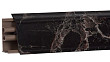 Плинтус LB-38, L=3000мм, мрамор марквина черный глянец 