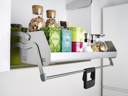 Выдвижная система Ай Мув в базу 800мм, 1 полка, в верхний шкаф, с довод., титан, Kessebohmer