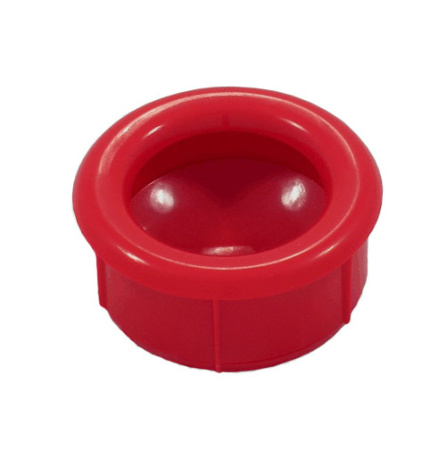 Ручка врезная, d=35мм, пластик, красный