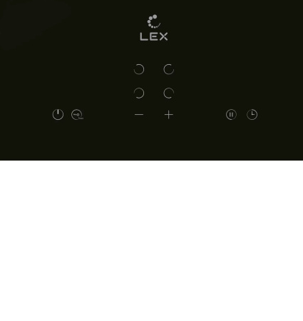 Варочная панель EVH 640A BL, 60см, стеклокерамика, черный, Lex