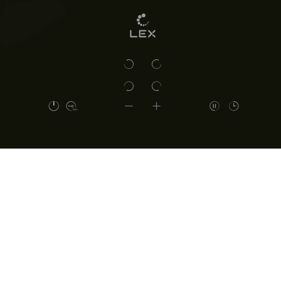 Варочная панель EVH 640A BL, 60см, стеклокерамика, черный, Lex