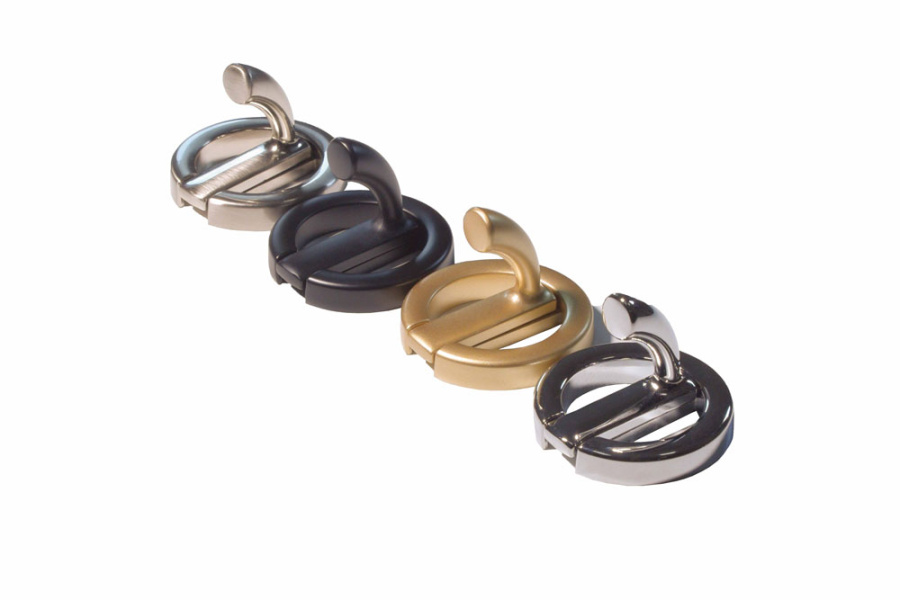 Крючок, 217, однорожковый, металл, матовое золото