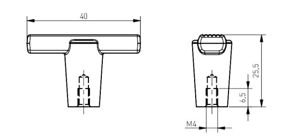 Ручка-кнопка, RAY, 40х14х25,5мм, металл, брашированное золото, GTV/30